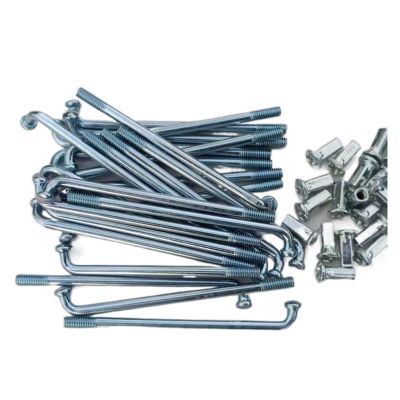 FTCYM 36pcs/lot Electric Spokes 8G/9G Diameter 3.5mm/4.0mm Length 80-233mm Motorcycle Spokes + Nipples(Color:4.0X50mm)