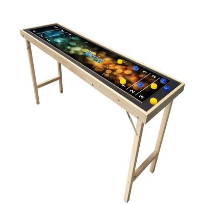 6-Foot Premium Shuffleboard Table w/Folding Legs - Bubbles Edition