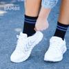 Forever Bambe Mini Crew Socks for Women Soft Terrycloth Cushioned Bottom Striped Retro Athletic Quarter Calf Gym Socks (4-Pack) view 2