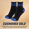 Forever Bambe Mini Crew Socks for Women Soft Terrycloth Cushioned Bottom Striped Retro Athletic Quarter Calf Gym Socks (4-Pack) view 4