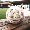 Lucy Engraving Personalized Baseball with Photo, Custom Engraved Gift for Dad, Coach, 9" Leather Baseball with Acrylic Display Case, Christmas, Birthday Gifts for Men view 2