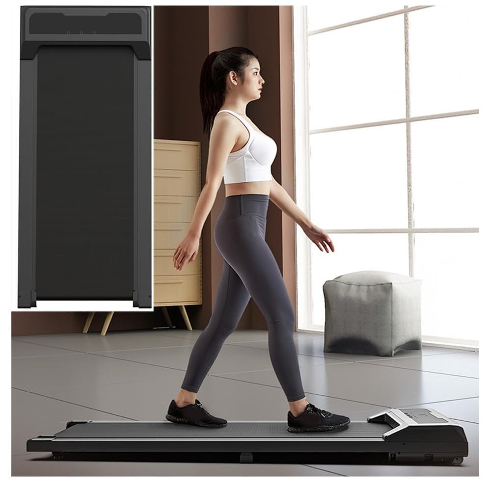 Foldable Walking Pad with Incline, 2 in 1 Folding Treadmill Under Desk Treadmill for Home/Office, Portable Compact Treadmill LED Display