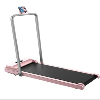 2 in 1 Under Desk Electric Treadmill Motorized Exercise Machine with Remote Control and LED Display, Walking Jogging Machine for Home/Office Use,Pink