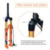 ZECHAO 120mm Stroke Mountain Bike Air Fork Front Fork,26 27.5 29 Inch Fork Bike Shock Absorber Spinal Canal 1-1/2"(Size:27.5inch) view 3