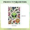 24x16in Golf Towel with Carabiner Clip Alien-Donut-Pizza Golf Cleaning Towel view 4