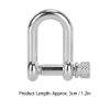 Lifting Ring,10Pcs Zinc Alloy U Shape Shackle, 3cm / 1.2in U Shape Shackle D Ring Lock Bow Shackle Wirerope Lifting Survival Rope Bracelets for view 3