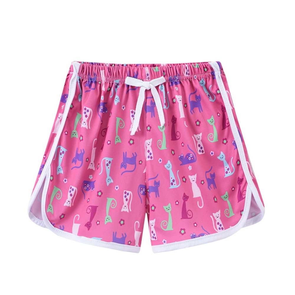 Ikevan Toddler Boys Girls Active Shorts Quick Dry Gym Workout Shorts Girls Boys Running Shorts Kids (Hot Pink, 2 Year)