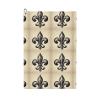 Augenstern 24x16in Golf Towel with Carabiner Clip Fleur-De-Lis-Black-Retro Golf Cleaning Towel view 1
