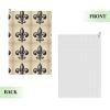 Augenstern 24x16in Golf Towel with Carabiner Clip Fleur-De-Lis-Black-Retro Golf Cleaning Towel view 2