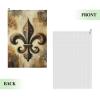 Augenstern 24x16in Golf Towel with Carabiner Clip Fleur-De-Lis-Retro Golf Cleaning Towel view 2