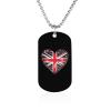 British Flag in Heart Shape Necklace Memorial Necklace Creative Photo Necklace Custom Picture Pendant Jewelry for Men Women Gifts view 1