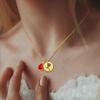 8 Year Old Birthday Gifts, Gifts for 8 Year Old 8th Birthday Gifts for Her July Birthstone Necklace Birth Flower Necklace for 8 Yr Old Gift Dainty Necklace for Her July Birth Flower Necklace Happy 8th Birthday Ruby water lily Jewelry view 2