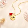 8 Year Old Birthday Gifts, Gifts for 8 Year Old 8th Birthday Gifts for Her July Birthstone Necklace Birth Flower Necklace for 8 Yr Old Gift Dainty Necklace for Her July Birth Flower Necklace Happy 8th Birthday Ruby water lily Jewelry view 4