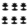 6 Sets QD Yacht Round Shape Brass Fabric to Fabric Fastener Lower Parts and Upper Parts for Marine Boat Cover Fastern Lock Black view 1