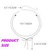 ACEDRE Rhinestone Bow Pendant Necklace Jewelry Silver Crystal Bowknot Choker Necklaces Dainty Tennis Chain for Women (1-Silver) view 4
