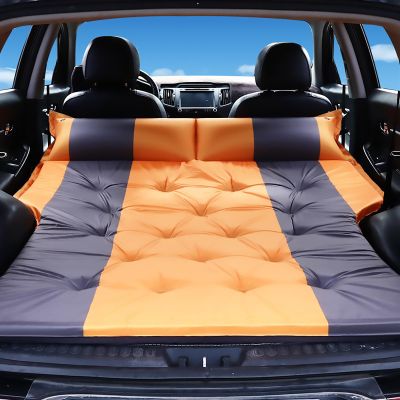 SUZEPER Self-Inflating Car Air Mattress, Portable Car Automatic Air Bed, Outdoor Camping Sleeping Mat SUV Air Mattress with Pillow,Car Bed, Car Sleeping Pad SUV Mattress for Travel, Orange