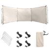 Peosaard Wind Screen 98x28in Foldable Wind Blocker 210D Silver Coating Camping Windbreaks with Grommet 3 Panel Wind Screen for Outdoor Beach Lawn, Wind Screen for Outdoor view 1