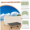 Peosaard Wind Screen 98x28in Foldable Wind Blocker 210D Silver Coating Camping Windbreaks with Grommet 3 Panel Wind Screen for Outdoor Beach Lawn, Wind Screen for Outdoor view 4