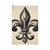 Augenstern 24x16in Golf Towel with Carabiner Clip Royal-Fleur-De-Lis-Black Golf Cleaning Towel view 1