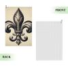 Augenstern 24x16in Golf Towel with Carabiner Clip Royal-Fleur-De-Lis-Black Golf Cleaning Towel view 2