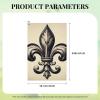 Augenstern 24x16in Golf Towel with Carabiner Clip Royal-Fleur-De-Lis-Black Golf Cleaning Towel view 4