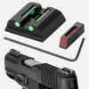 TRSAIM No-Tritium Fiber Optic Red/Green Sights for Pistol Taurus G2C, PT111, G3 w/o, TX22, G2, 709, G2S, PT140, 740, Taurus G2C Accessories Sights Set,NOT for G3C (Red+Green) view 1