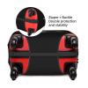 Thinsen Luggage Cover Elastic Washable Suitcase Protector for Traveling with Zipper Anti-Scratch, Letter Black Floral view 4