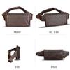 Genuine Leather Waist Bag Fanny Packs Hip Bag for Women and Men Real Leather Small Fanny Bag Sling Bag Crossbody Bags Chest Purses (Coffee) view 4