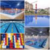 Professional Swimming Lane Dividers Line - 12' 15' 16' 18' 20' 22' 25' 30' 40', Commercial Hot Springs/Shallow Beaches Floating Warning Line, with 2 Stainless Hooks (Color : Dia 6cm/2.4in, S view 2