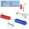 Professional Swimming Lane Dividers Line - 12' 15' 16' 18' 20' 22' 25' 30' 40', Commercial Hot Springs/Shallow Beaches Floating Warning Line, with 2 Stainless Hooks (Color : Dia 6cm/2.4in, S view 3