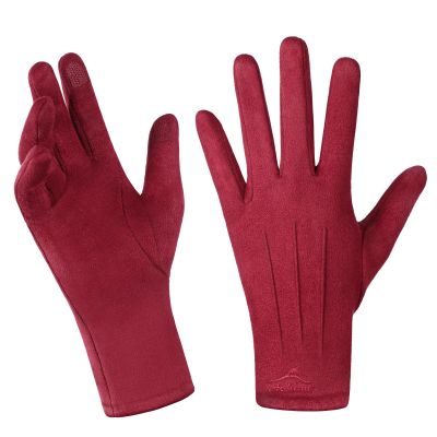 Achiou Women Winter Touchscreen Gloves Soft Comfortable Thermal Elastic Stretch Texting Glove for Traveling,Cycling,Running