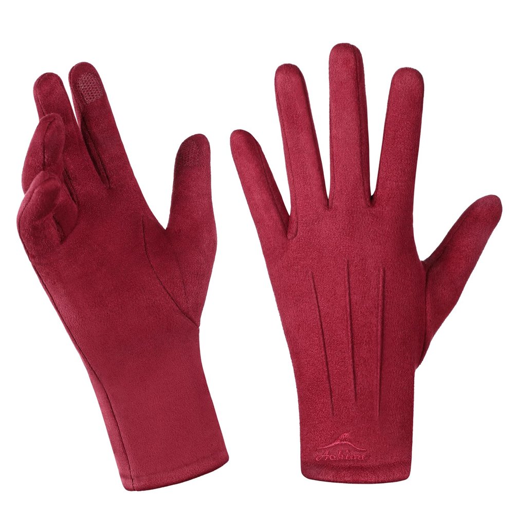 Achiou Women Winter Touchscreen Gloves Soft Comfortable Thermal Elastic Stretch Texting Glove for Traveling,Cycling,Running