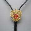 ARTICAL HEART Gold Plated Russia Double Head Eagle Bolo Tie view 2
