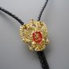 ARTICAL HEART Gold Plated Russia Double Head Eagle Bolo Tie view 3