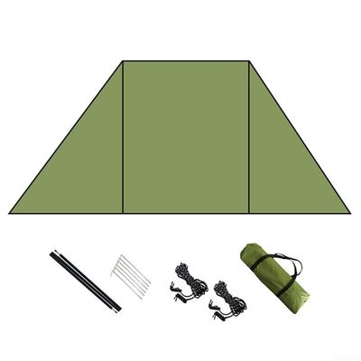 Camping Windbreak, 210D Oxford Cloth Wind Blocker Windproof Privacy Screen Camping Blocker Outdoor Windshield for Hiking Beach Picnic(Type B Green)