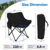 Apeaka Folding Camping Chairs Set of 2 Outdoor Portable Lawn Chairs with Carrying Bag Outside Foldable Backpacking Sports Beach Chair Black view 2