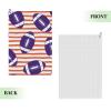 Augenstern 24x16in Golf Towel with Carabiner Clip American-College-Football-Purple-Orange Golf Cleaning Towel view 2