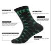 Forony Mens Dress Socks Size 9-11 9-12 10-13 Green Socks Cotton Business Prom Suit Groomsman Wedding St Patricks Day view 3