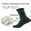 Forony Mens Dress Socks Size 9-11 9-12 10-13 Green Socks Cotton Business Prom Suit Groomsman Wedding St Patricks Day view 4