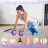 BBTOPS Pilates Bar Kit with Resistance Bands, Pilates Equipment Exercise Bar with Ab Roller for Abs Workout, Portable Home Gym Yoga Fitness Bar for Women & Men (Purple) view 2
