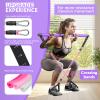 BBTOPS Pilates Bar Kit with Resistance Bands, Pilates Equipment Exercise Bar with Ab Roller for Abs Workout, Portable Home Gym Yoga Fitness Bar for Women & Men (Purple) view 3