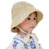Kids Baby Girls Lace Straw Sun Hat Foldable Wide Brim Bowknot Summer Hat Floppy Outdoor Beach Sun Protection Hat 3-10 Years view 1