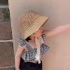 Kids Baby Girls Lace Straw Sun Hat Foldable Wide Brim Bowknot Summer Hat Floppy Outdoor Beach Sun Protection Hat 3-10 Years view 2