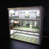 Ageanbri Mini Car Garage Display Cabinet for 16 Hot Wheels Cars, Mini Garage Model Car Display Case 1/64 Scale Toy Cars Storage Organizer with Clear Acrylic Cover and LED Lighting (16 Parking Spaces) view 3