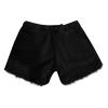 Dademeo Denim Shorts for Women Fashion Frayed Summer Casual Shorts Elastic Waist Distressed Fringed Drawstring Jean Shorts view 3