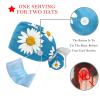 2 Packed Daisy Flowers Wallpaper Scrub caps Women Chef hat Surgical Cap for Home view 3
