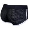 JOCKMAIL Men's Boxer Briefs Mesh Quick Dry Comfort Mens Boxer Briefs Stretch Trunks (US, Alpha, XX-Large, Regular, Regular, Black) view 3