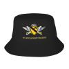 Joisbs First Air Cavalry Division Air Cav Summer Style Essential: Double-Layer Fisherman Hat for Sun Protection and Fashion! Black view 1