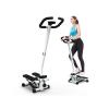 Stepper with Handlebar, Mini Stepper Stair Stepper with 300LBS Loading Capacity, Hydraulic Fitness Stepper with LCD Monitor, White view 1