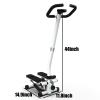 Stepper with Handlebar, Mini Stepper Stair Stepper with 300LBS Loading Capacity, Hydraulic Fitness Stepper with LCD Monitor, White view 2